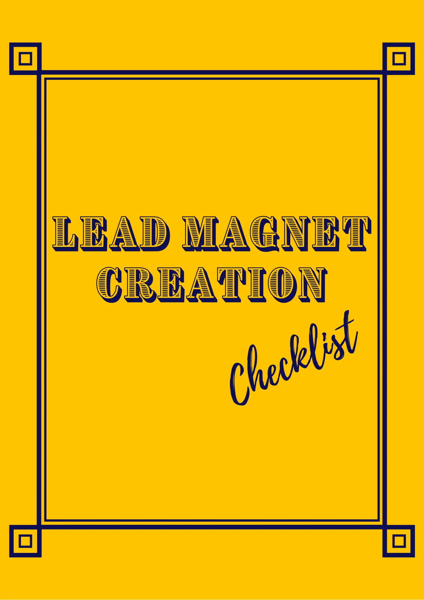 Lead Magnet Creation
